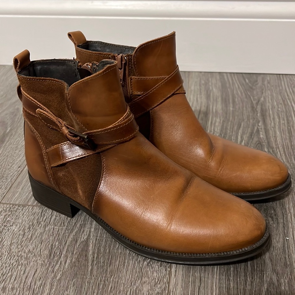 Spanish Leather Boots - Camel - Genuine Leather